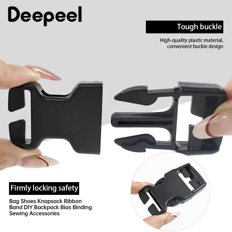 5/10Pcs 20-50mm Quick Release Buckles for Bag Strap Plastic Carabiner Side Clips Buckle Webbing Adjustable Clasp DIY Accessories