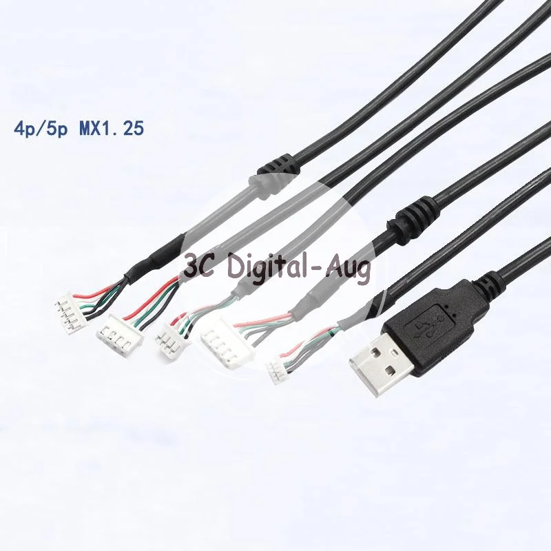 1Pcs Stable Performance USB 2.0 to MX1.25 Cable 4/5 Pin Multiple Length Available Cord for USB Camera Assembly