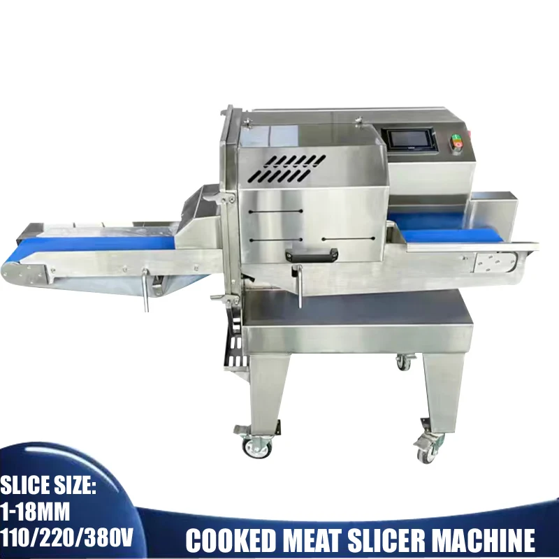 Máquina Cortadora Automática de Carne Cocida, para Carne en Conserva, Salchichas, Carne Estofada, Hígado de Cerdo y Alimentos Cocidos