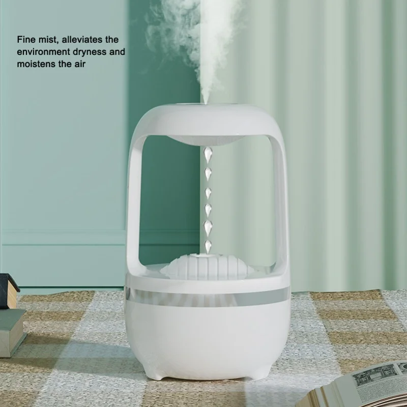 Mist Humidifier 500ml Desktop USB Charging Anti Gravity Water Droplet Humidifier For Home
