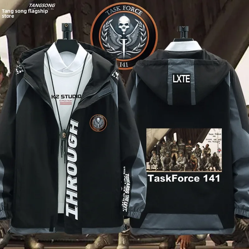 

Мужская повседневная свободная куртка с капюшоном Call of Du 4st Special Forces Price Ghost Soap Game Themed, с длинными рукавами