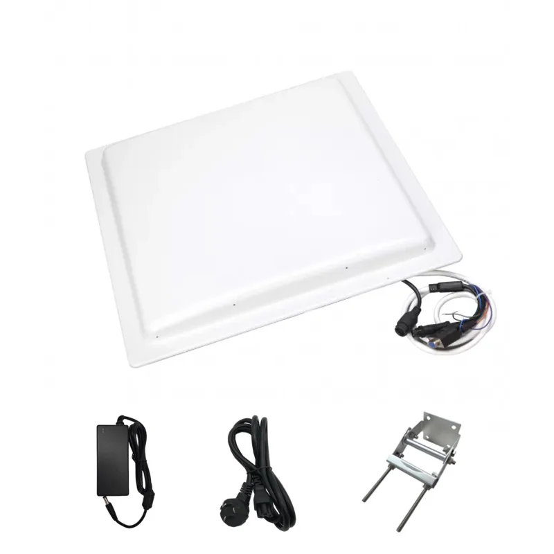 Impinj E710 Pembaca RFID UHF Jarak Jauh Terintegrasi 30m Antena Gain 12dbi Terpasang Relay USB Antarmuka TCP IP Untuk Kontrol Akses