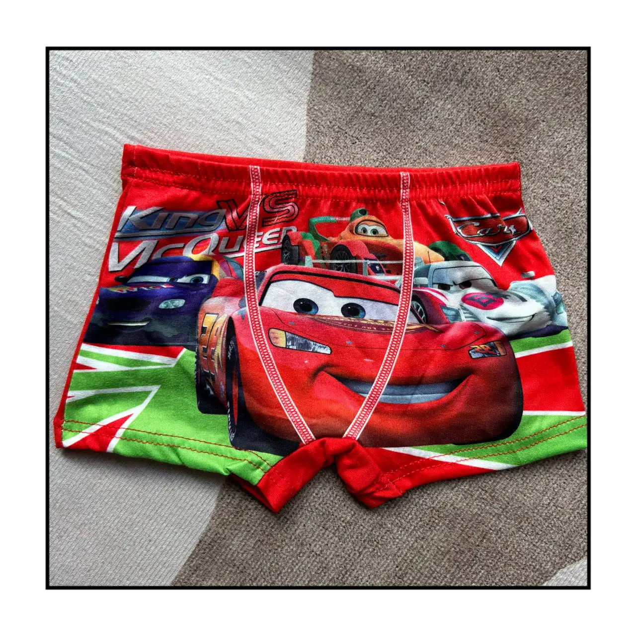 2 pezzi nuovi boxer intimo per bambini auto per bambini Cartoon McQueen boxer intimo per ragazzi