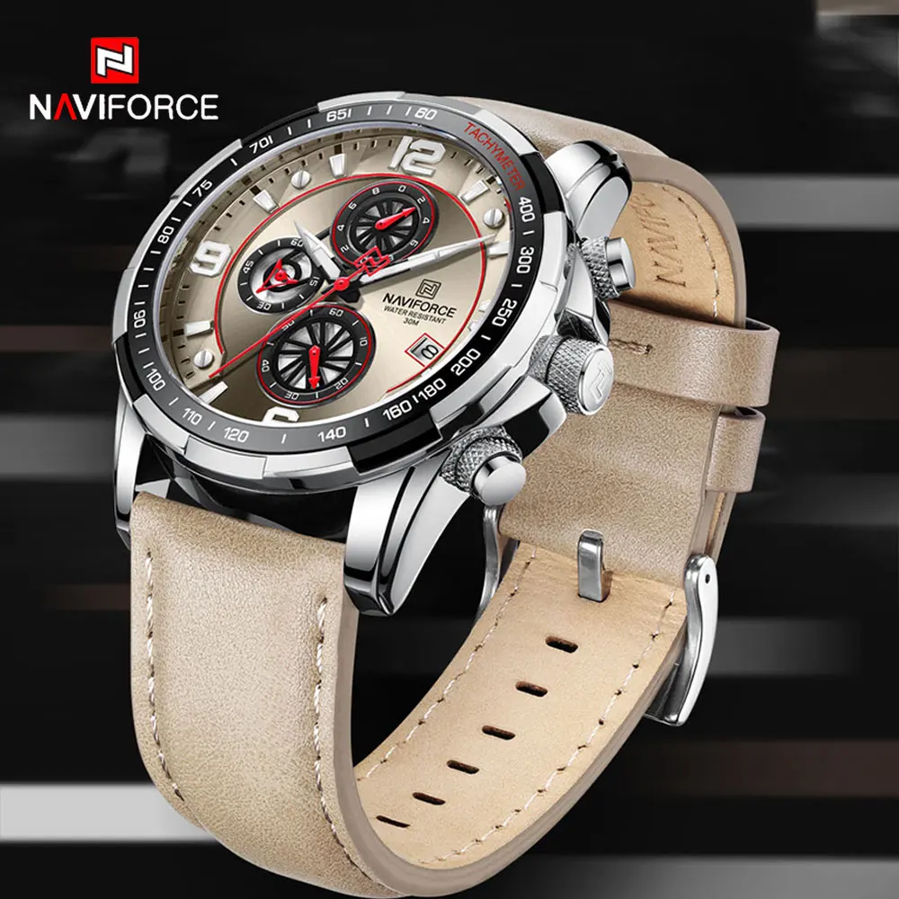 NAVIFORCE Top Brand Luxury Men Quartz Watch For Men Multifunction Sport Wristwatch Waterproof Man Quartz Clock Relogio Masculino