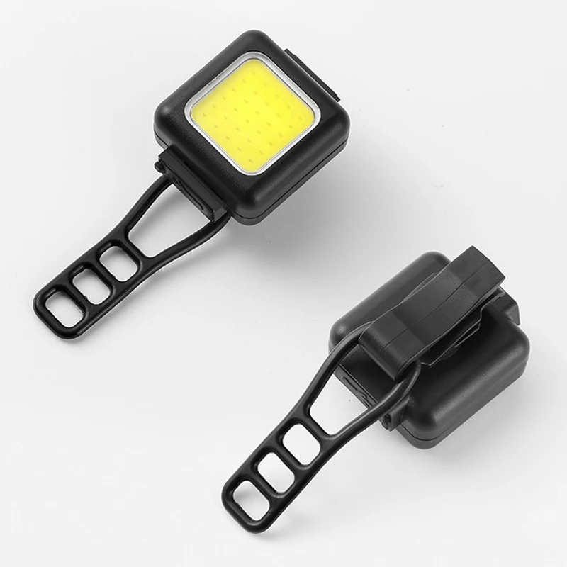 Bicycle Front Rear Mini LED Light Set USB Rechargeable Cycling Headlight Taillight Light COB Lamp Bead Waterproof Bike Lamp