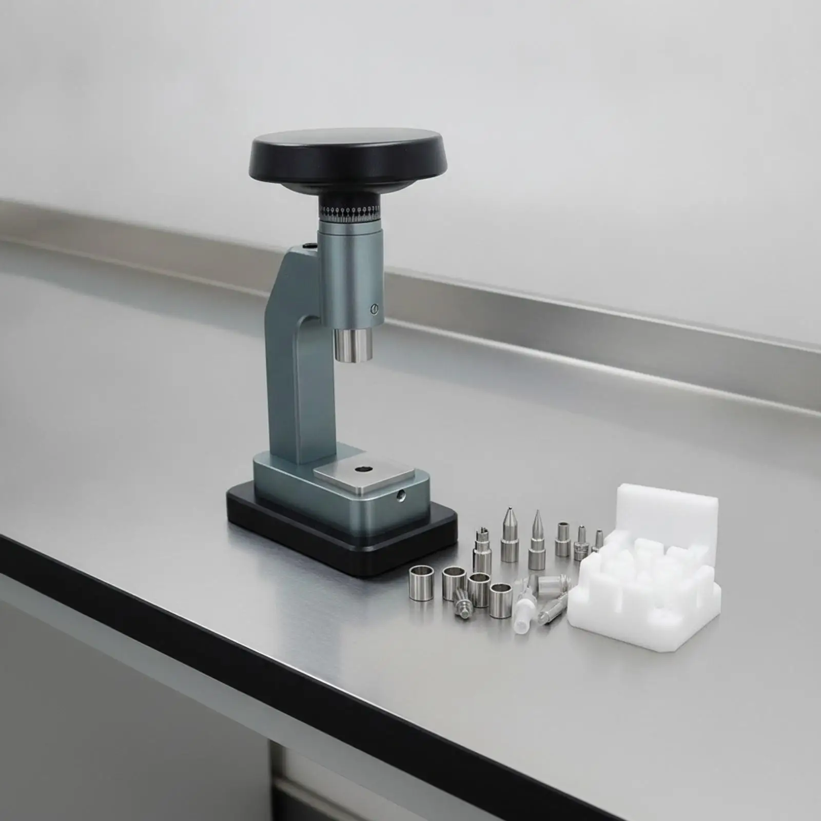 Manual Watch Case Press Tool with Interchangeable Dies for Watch Repair Professional Kit for Watchmaker Tools