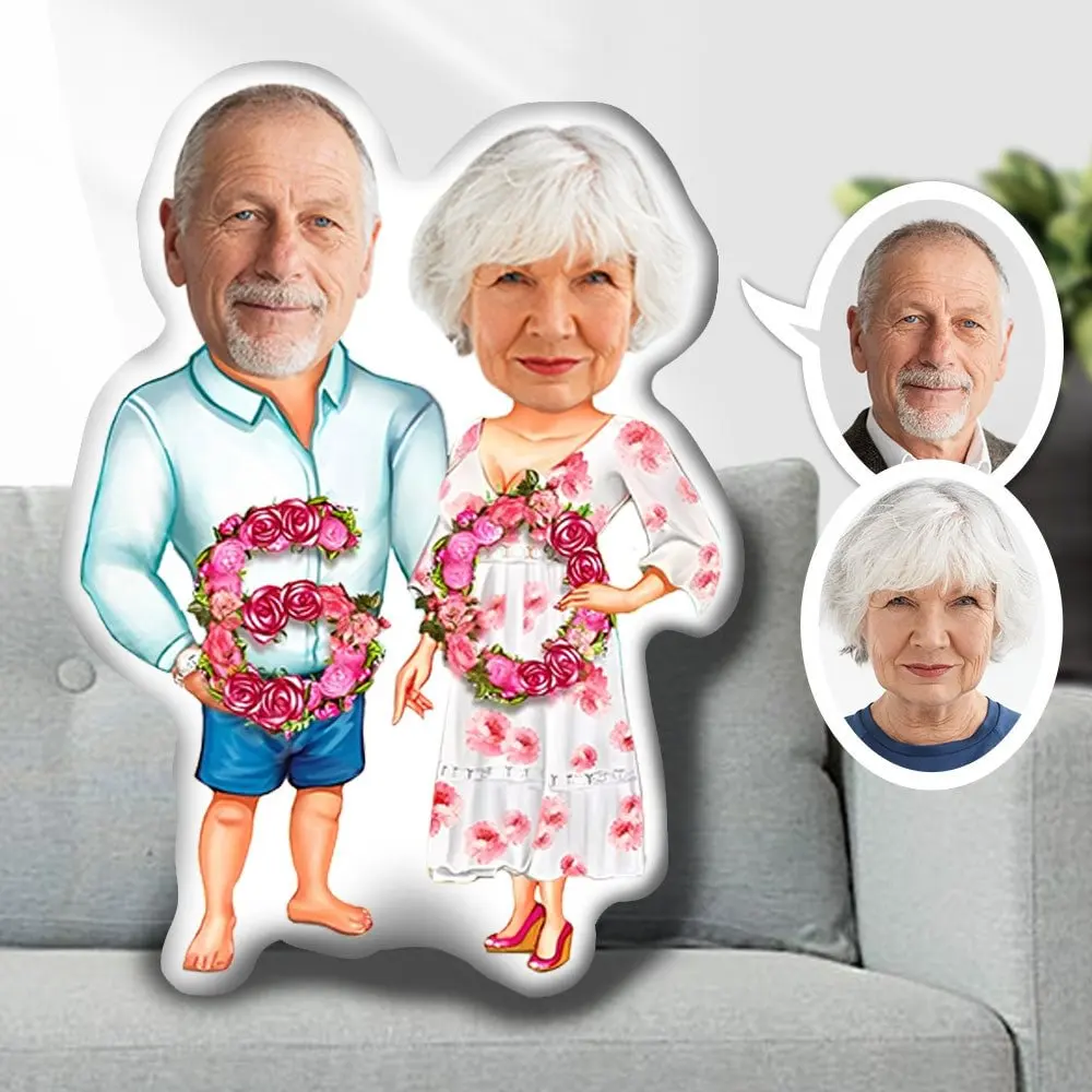 Minime-almohada personalizada para pareja, cojín con foto de cara, día conmemorativo, regalo creativo, juguetes personalizados de San Valentín