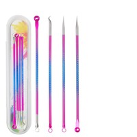 4-Piece Acne Extractor Set, Used To Remove Facial Acne, Blackheads And Pimples, Making The Skin Smooth And Tender,