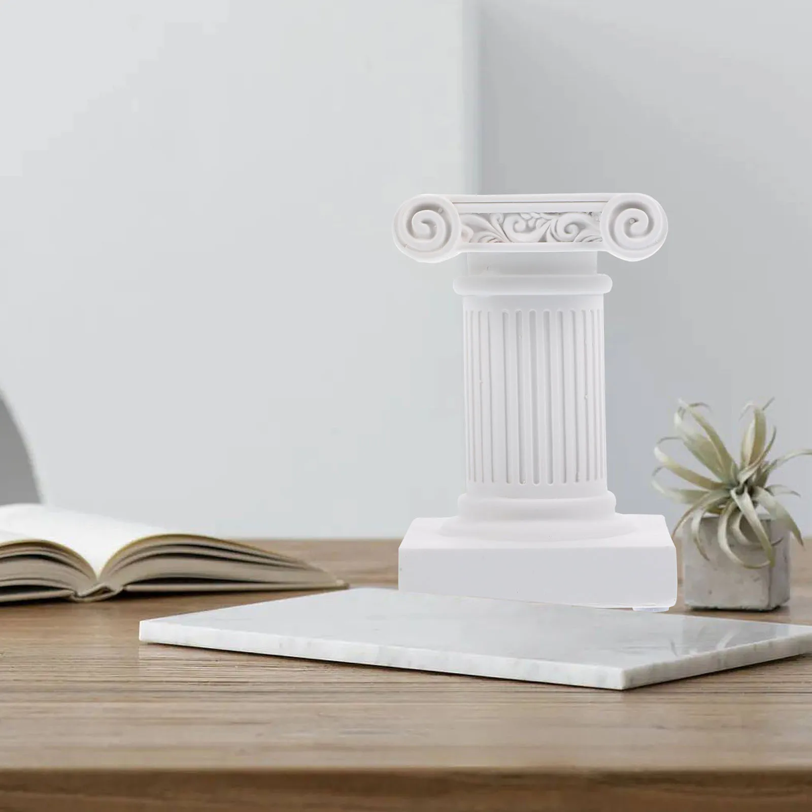 حامل عمود الراتنج زخرفة زخرفية للعمود الروماني لحفلات العشاء المنزلية وحامل عمود