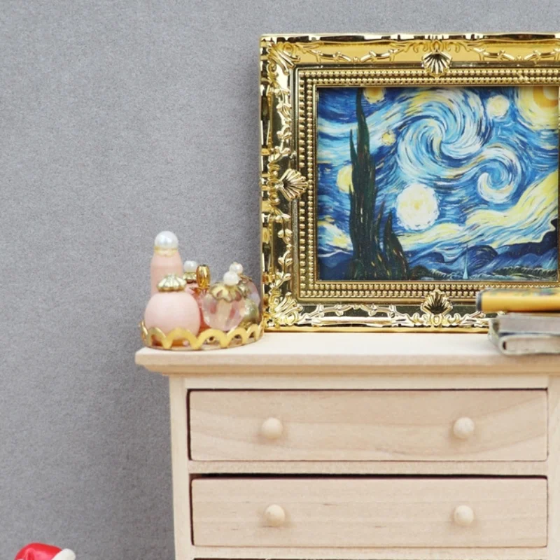 1:12 Poppenhuis Miniatuur Opberglade Kast Locker Nachtkastje Meubels Model Decor Speelgoed Poppenhuis Accessoires