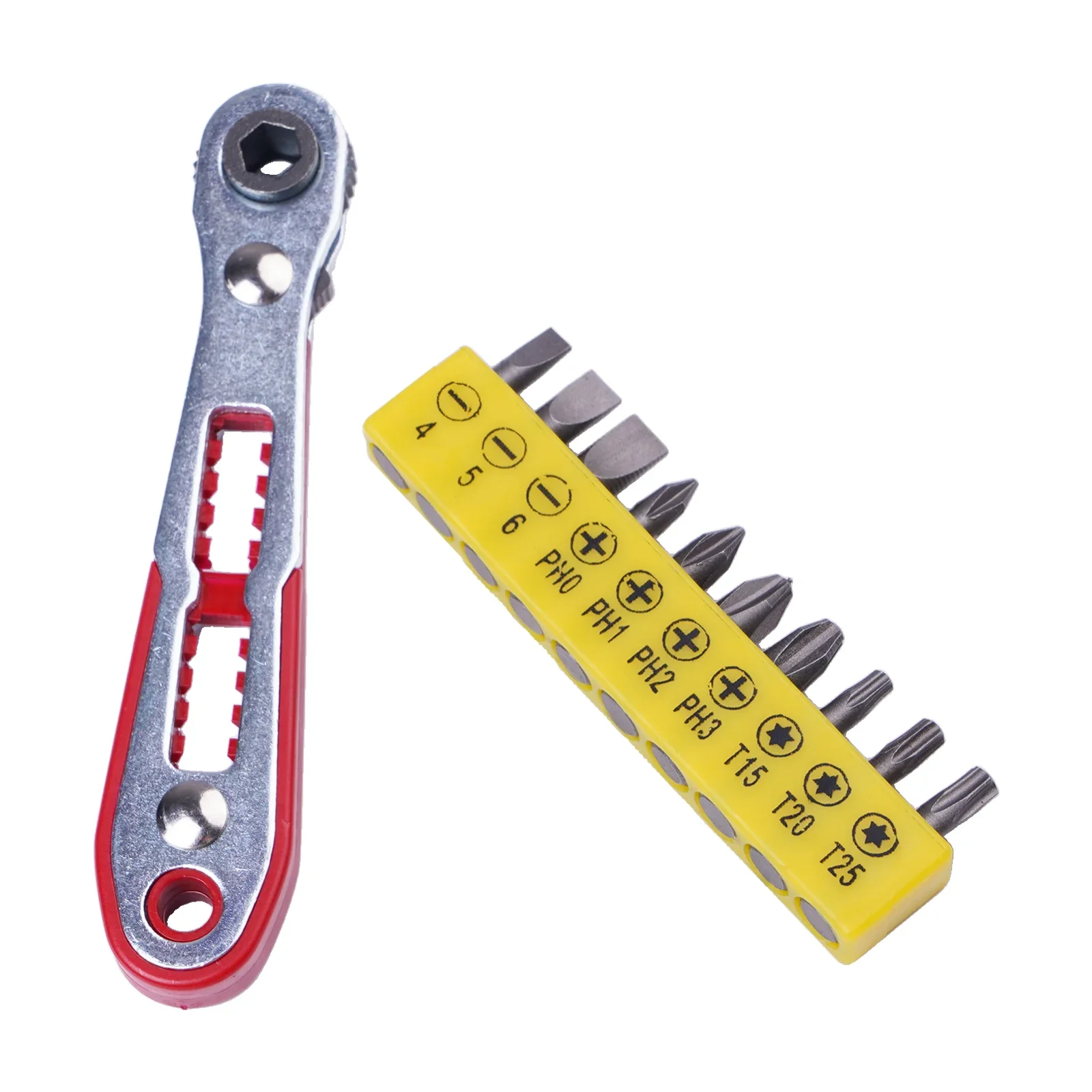 36 Teeth Magnetic Ratchet Wrench Dual Drive Head Ratchet Wrench For 1/4 Hex Shank Screwdriver Bits 1/4 Square Drive Sockets ﻿