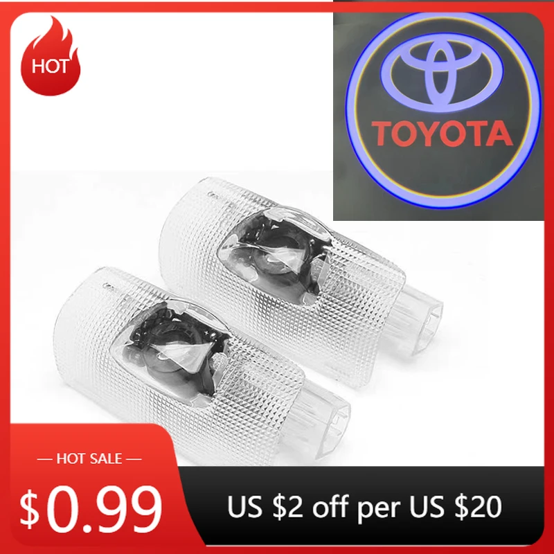 

Для Toyota 2026, колпаки с горячей ступицей, светодиодный проектор двери автомобиля, приветственный призрак, теневой светильник, аксессуары для Toyota Corolla Prado Venza Prius