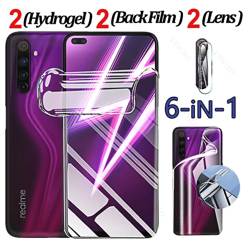 For Realme 6 Pro 6i 6S Case Hydrogel Film for Realme 6pro 6s 6I 6 S Lens Cap Screen Protector Not Glass Back Soft Gel Protective