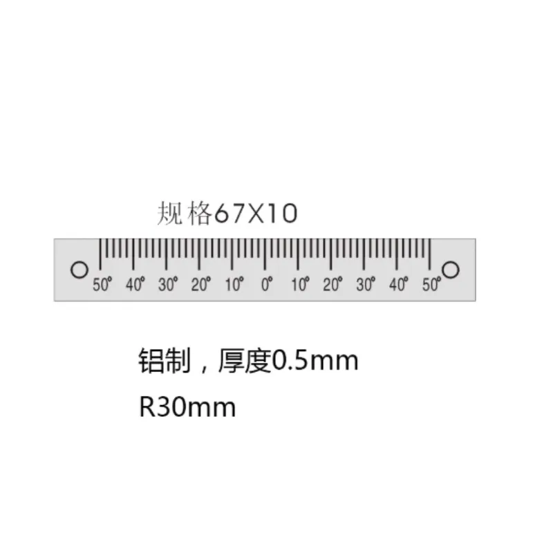 Stainless Steel Angle Ruler Aluminum Alloy Ruler Circular Arc Angle Ruler Semicircular Indexing Scale Gas Cylinder Arc Sample