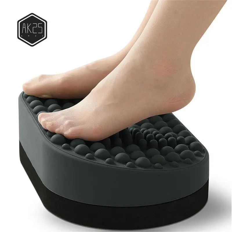 

AK25-подставка для ног под столом для дома, эргономичный османский табурет с силиконовой подушечкой для облегчения подошвенного фасциита, мягкий массажер для ног