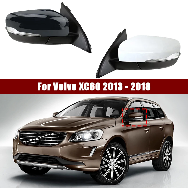 

Для Volvo XC60 2013 2014 2015 2016 2017 2018 Автомобильное зеркало заднего вида в сборе с автоматическим указателем поворота и подогревом, электрическое складное зеркало в сборе