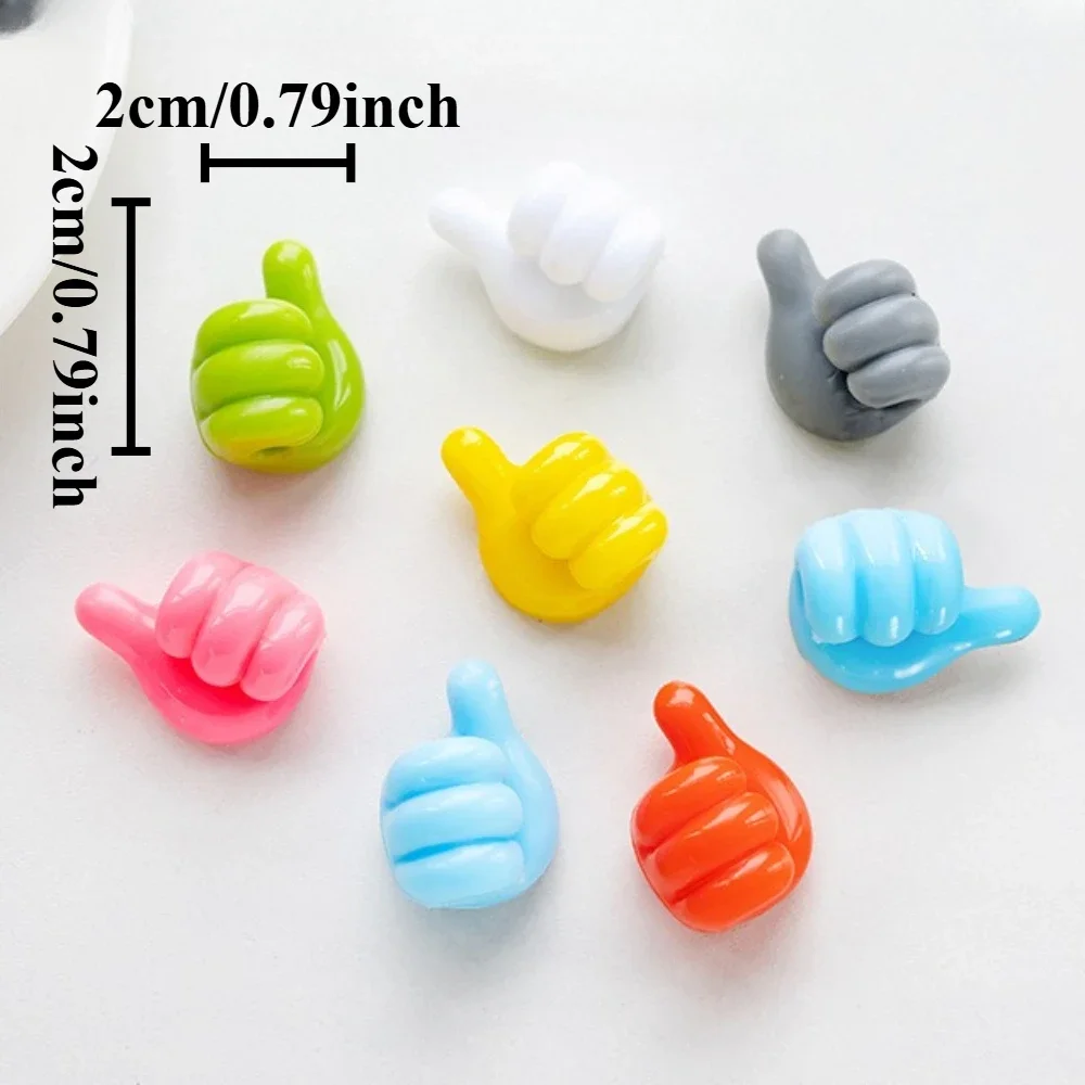 10PCS Random Color Thumb Hooks, No Drill Wall Hooks, Dorm Charging Cable Storage Holder, Cute Decorative Organizer