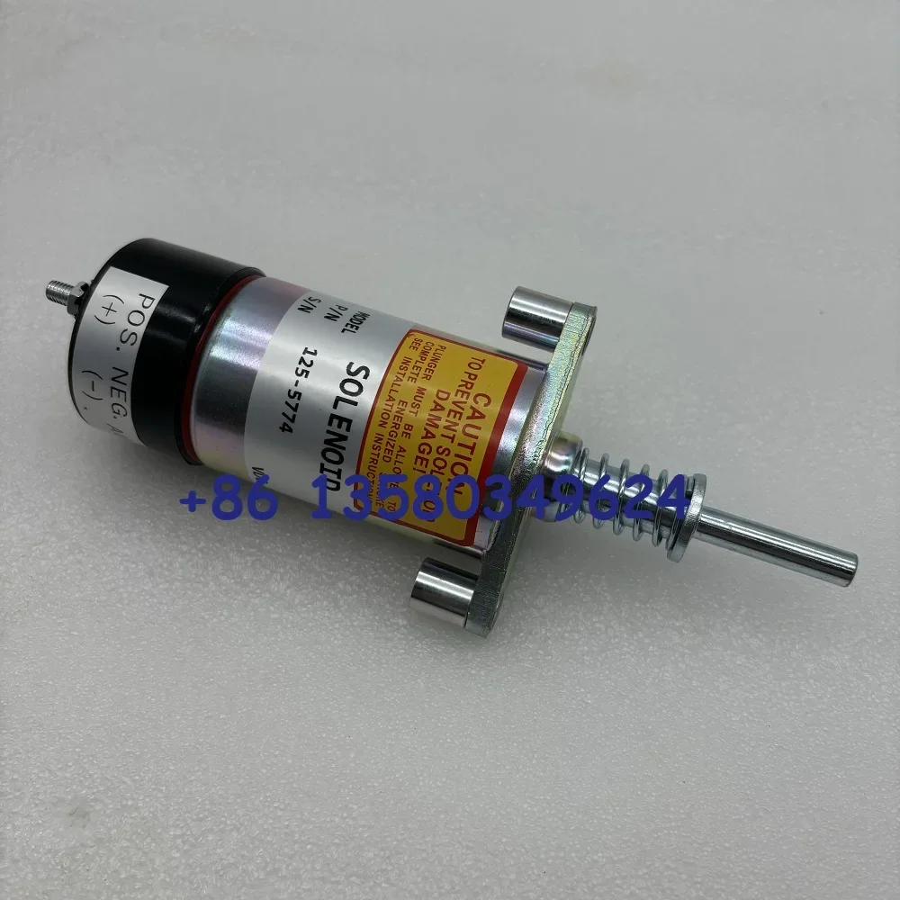 Excavator Parts Fuel Shutoff Solenoid Valve 24v 125-5774 for E326 E336 E349 E330C E330B E3304  Engine Excavator Machinery