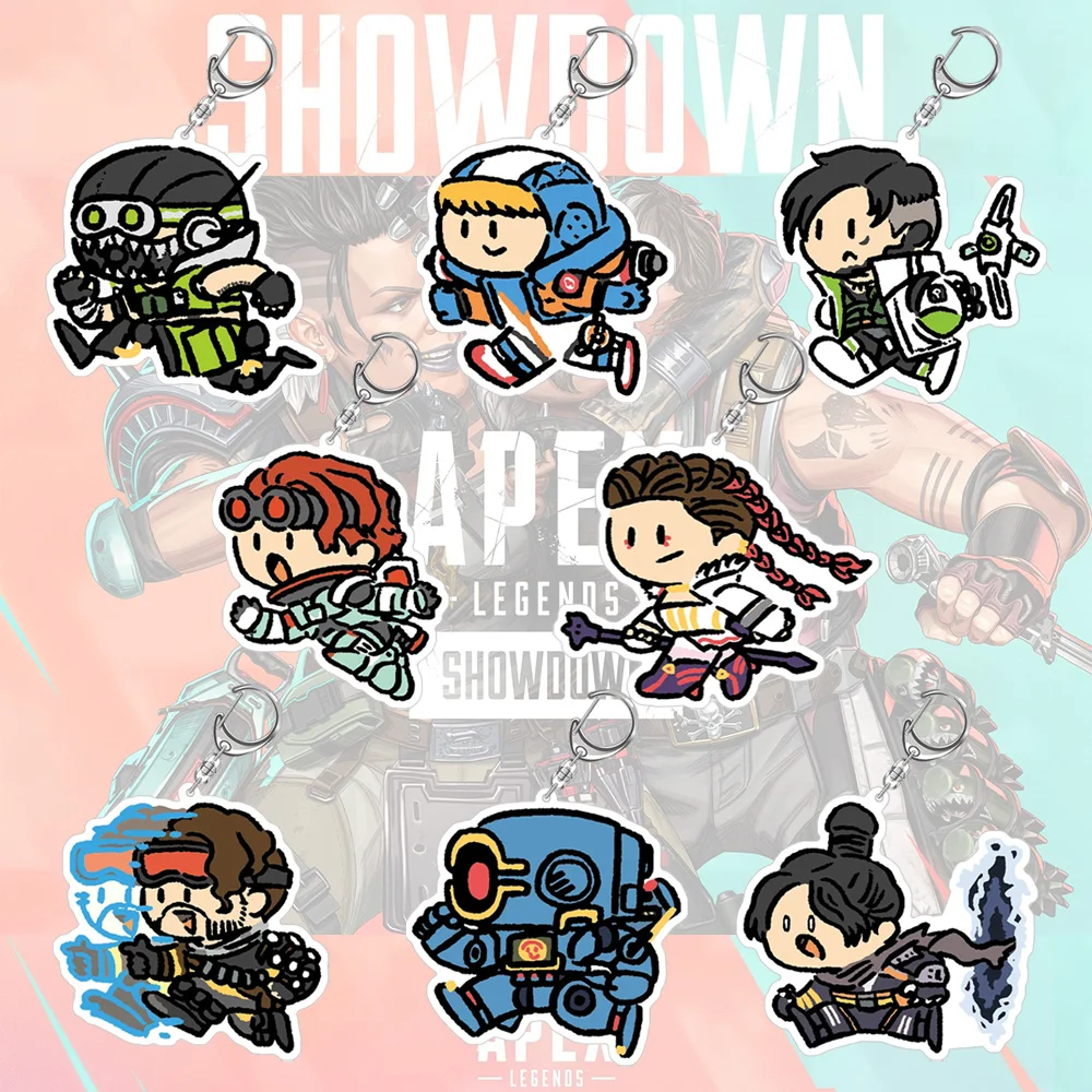 Lucky Seven Anime Periférico Store AE Legends Run Legends! Llavero acrílico de Glodhound Wattson Crypto Sparrow Sparrow Horizon