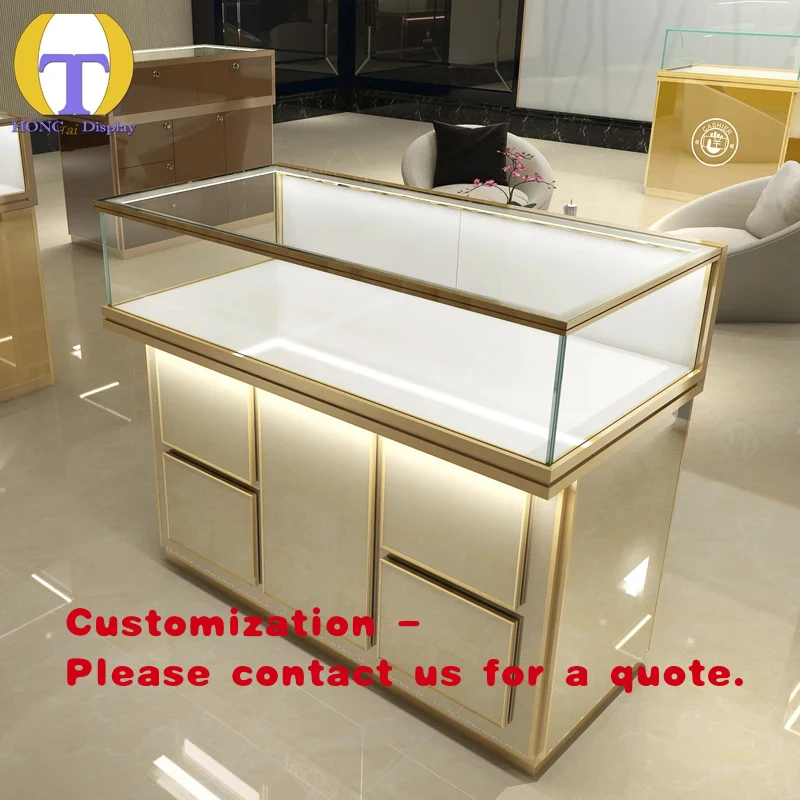 custom.2024 Ali Top Supplier Glass Sliding Door Bottom Base Storage Cabinet Jewellery Showcase Jewelry Store