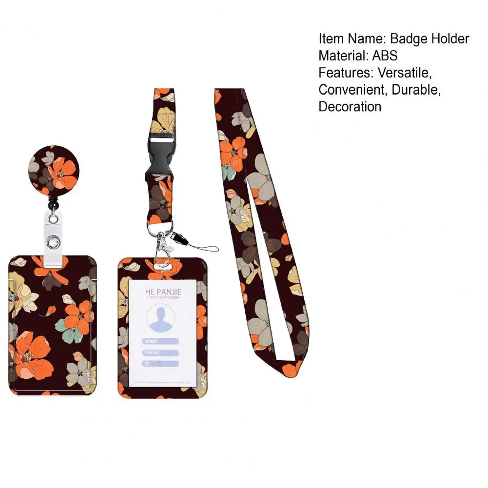 Badge Holder With Retractable Badge Reel Clip Versatile Lightweight ID Card Holder Name Badge Keychain For Teachers Office Work