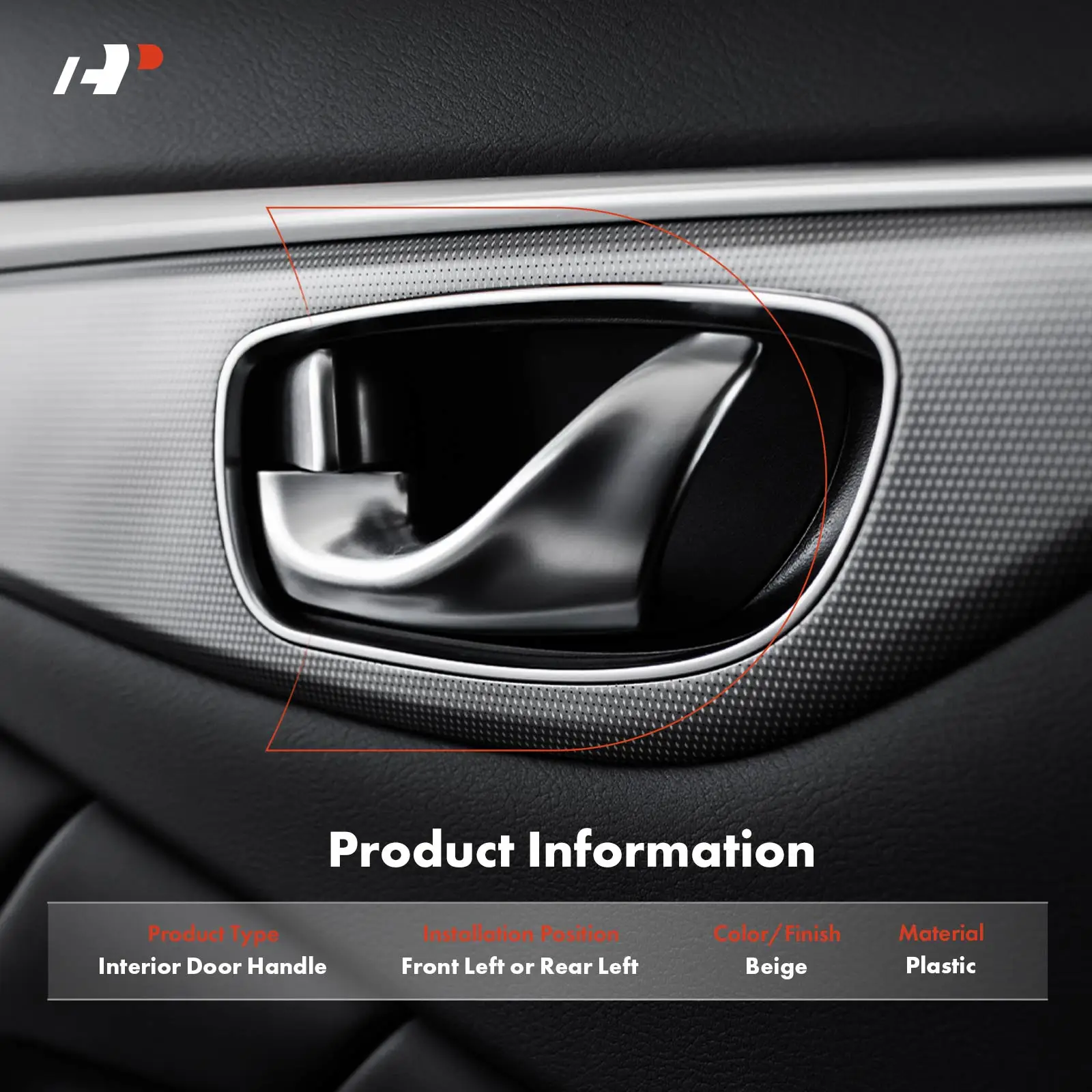 A-Premium Front Driver or Rear Driver Side Beige Interior Door Handle for Nissan Sentra 2007-2012