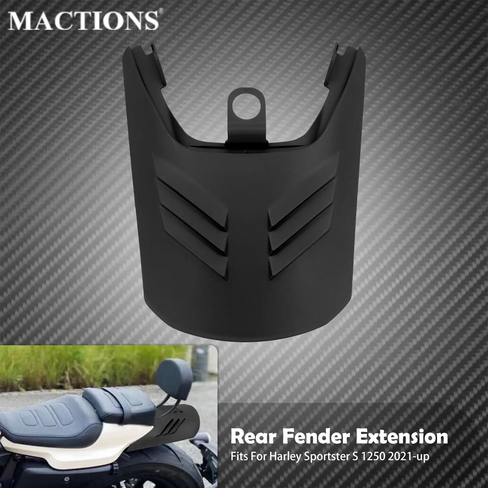 

Motorcycle Rear Mudguard Fender Extension Guard Cover Matte Black For Harley Sportster S 1250 RH1250 RH 1250 2021 2022 2023