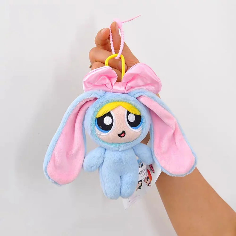 Kawaii Original Anime Powerpuff Mädchen Blasen Samt Puppe Cartoon Buttercup Frauen Rucksack Dekoration Puppen Spielzeug Student Geschenke