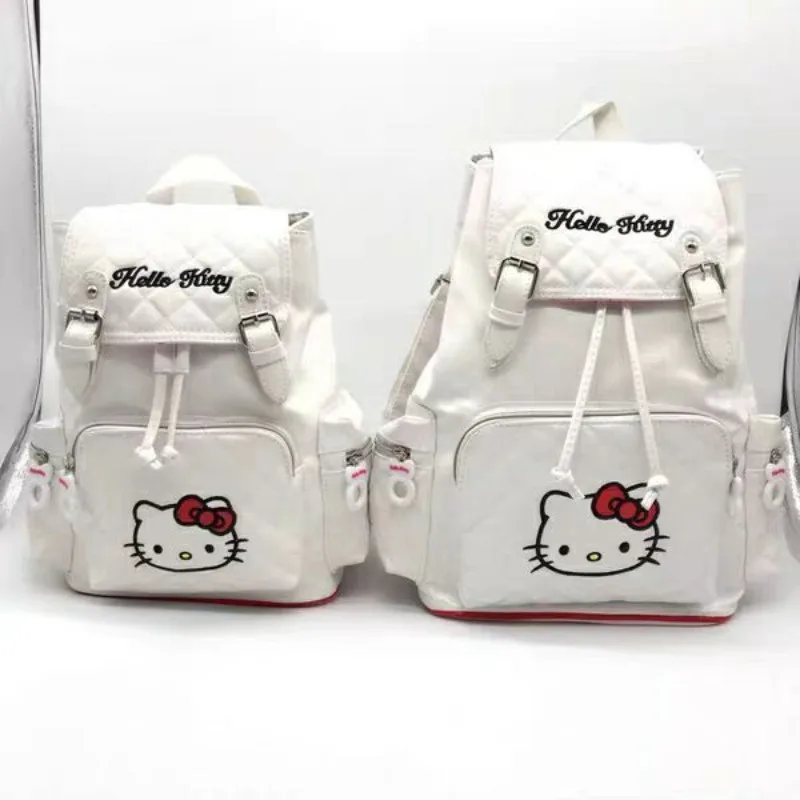 

New Hello Kitty Cartoon Leisure PU Both Shoulders Backpack Girl Go Out Kawaii Bag Cute Water Proof Schoolchildren Sweetness
