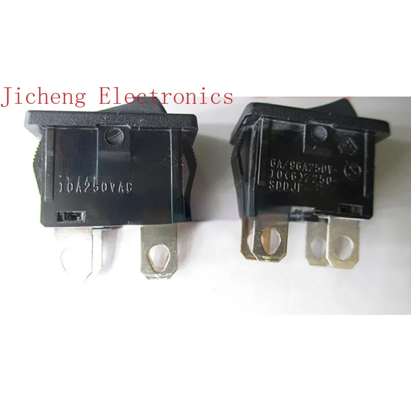 

10PCS Japanese Imported Black KCD1-104 Two-gear Four-leg 15 * 21MM LCD TV Rocker Power Ship-type Switch