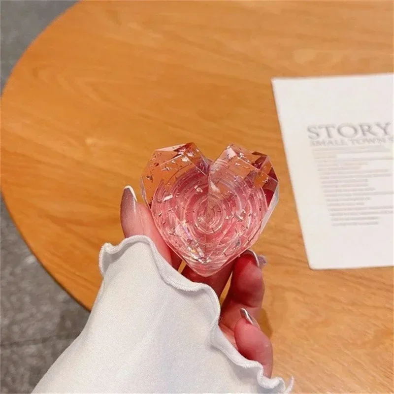 Ins Korea Cute 3D Diamond Love Heart Phone Socket Holder Grip Tok Bracket for IPhone 14 Samsung Universal Folding Stand Griptok