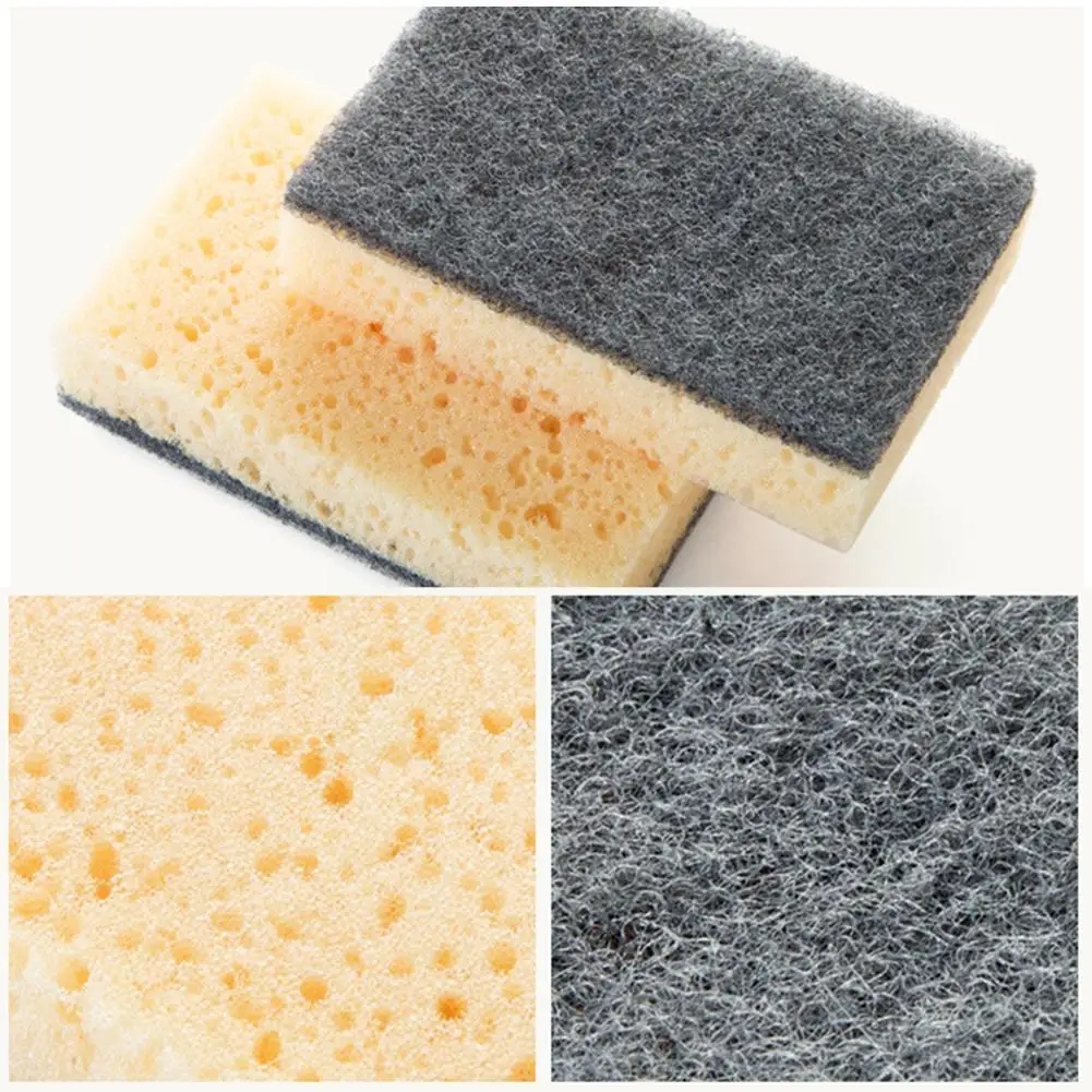 8pcs Coconut Fiber Cleaning Kitchen Scrubber Dishwashing Non Scratch Plant Based Scrub Sponge for Pot Pan Biodegradable