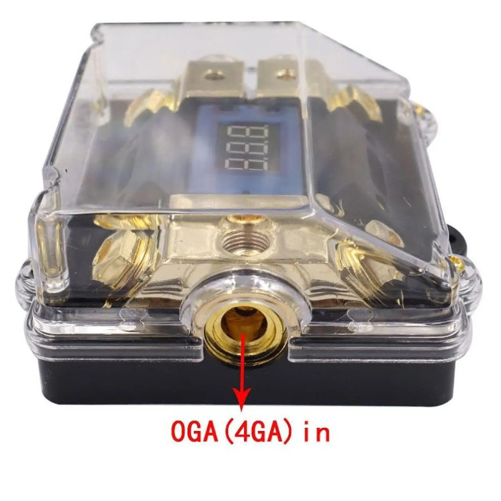 Inline ANL Fuse Holder Digital LED Voltage Display Automotive Distribution Block for Car Marine Yacht Audio Power Install view 4