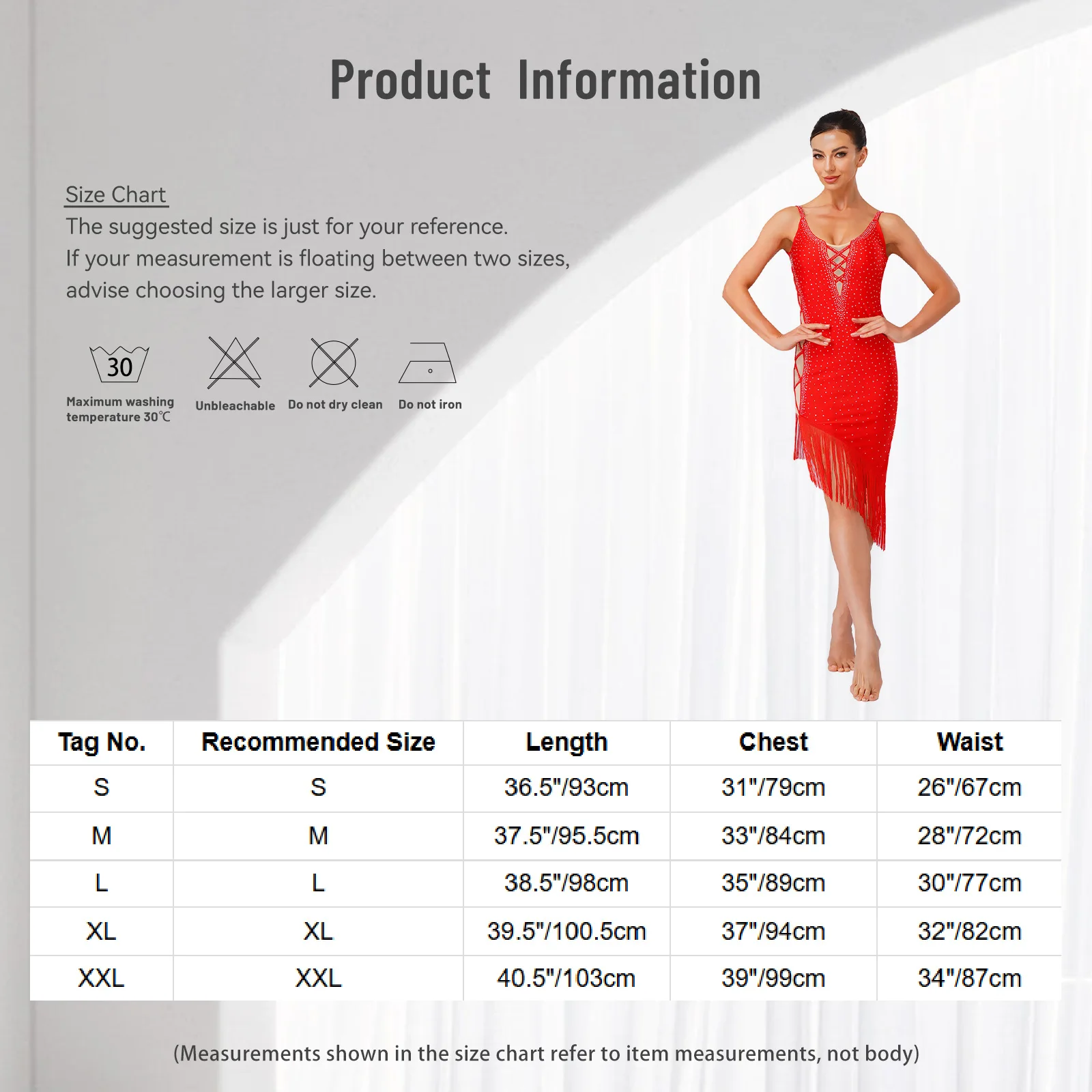 Damen-Kleid für lateinamerikanischen Tanz mit Quasten, glitzerndes Strass-Schnürkleid mit unregelmäßigen Fransen, Cami-Kleid für Salsa, Samba, Rumba, Cha-Cha, Ballsaal