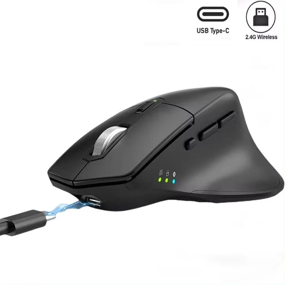 

Vertical Mouse Multi-Device,BT5.0 & 2.4G Wireless Mouse with Silent Click for Laptop, MacBook, PC