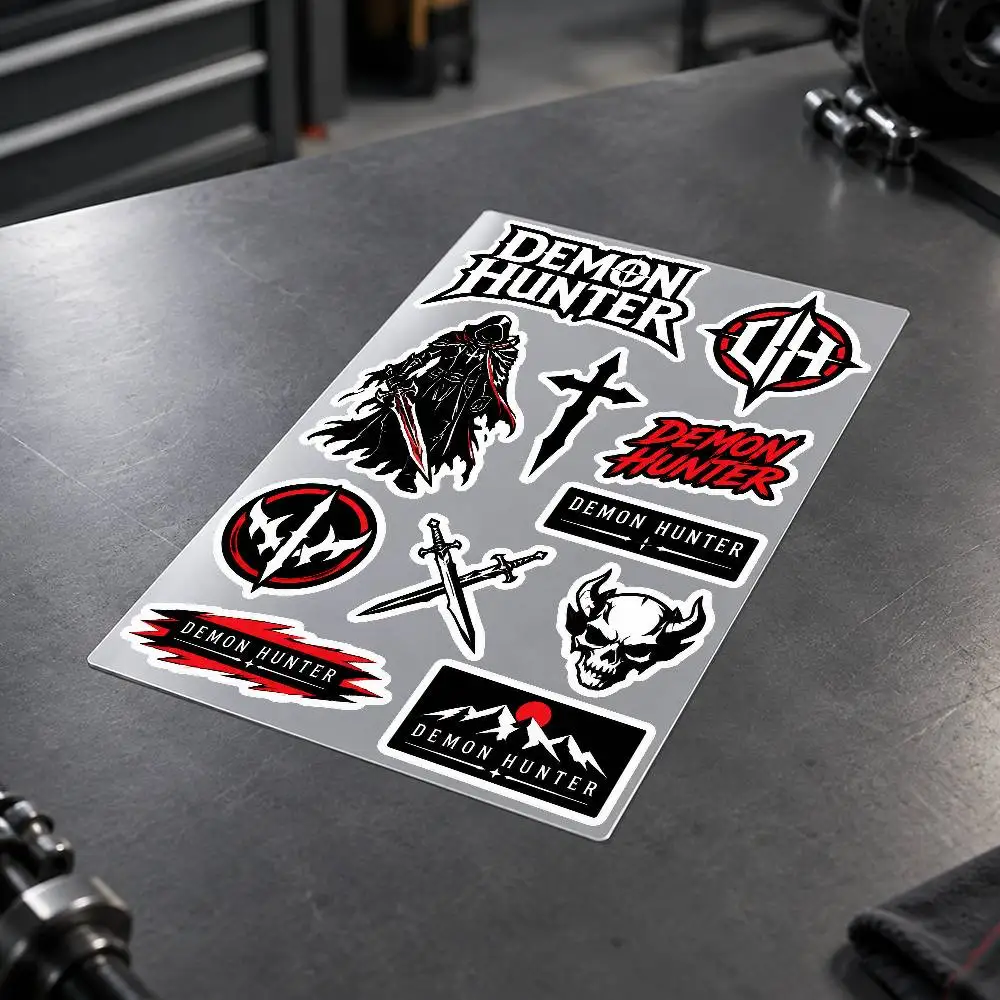D-Demon H-Hunter Motorcycle Sticker Set Reflective Decals For Helmet Fuel Tank Fairing Body Custom Bike Graphics Kit