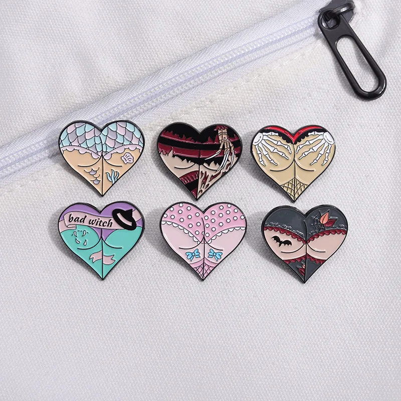 heart hero amine Enamel Pin Funny Brooch Cartoons Badge for Bags Jeans Hoodies Denim Lapel Pin Jewelry Kids Best Gift