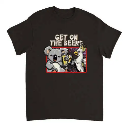 

Get On The Beers T-Shirt - Aussie T-Shirt - Unisex Crewneck T-shirt