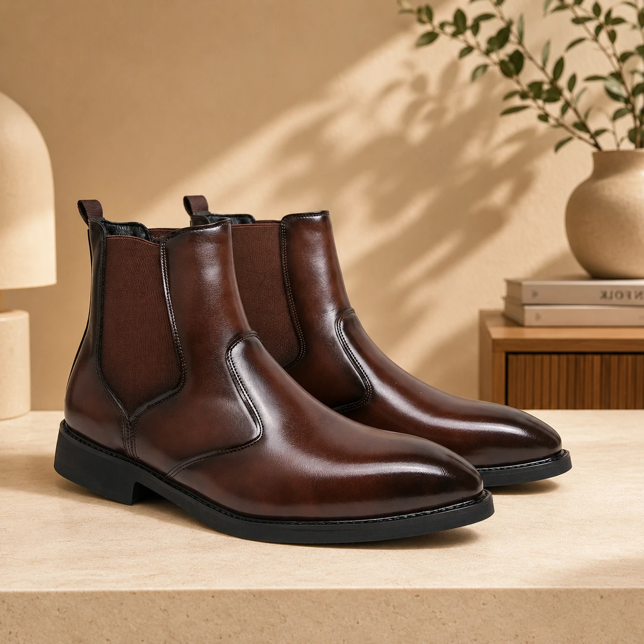 Men'S Formal Style - Designer Men's Handmade Chelsea Boots Large