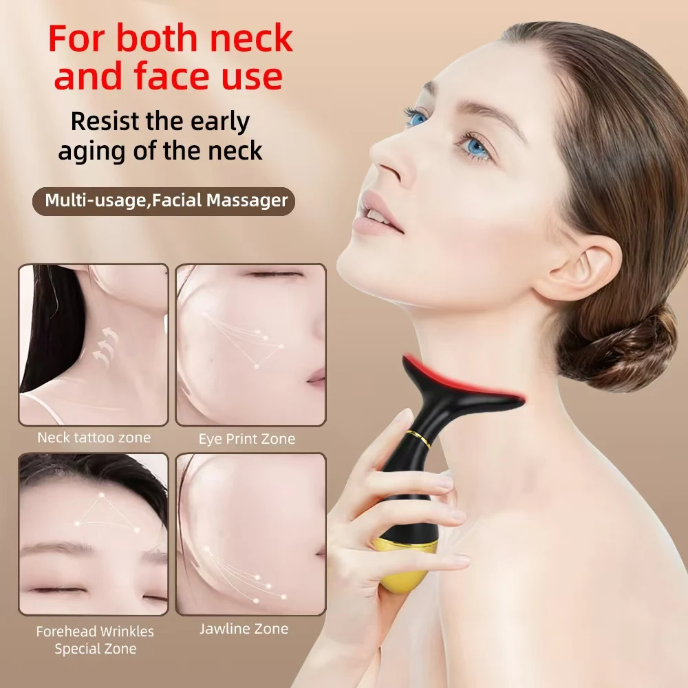 OEM ODM Neck Face Lifting Massager Sk-in Tighten Device LED and Anti-Wrinkle Double Chin