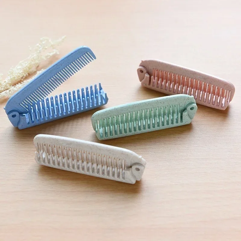 1 Pcs Portable Folding Comb Hair Brush  Anti-static Combs Travel Hair Brush Wheat Straw Folding Hairdressing Styling Tool