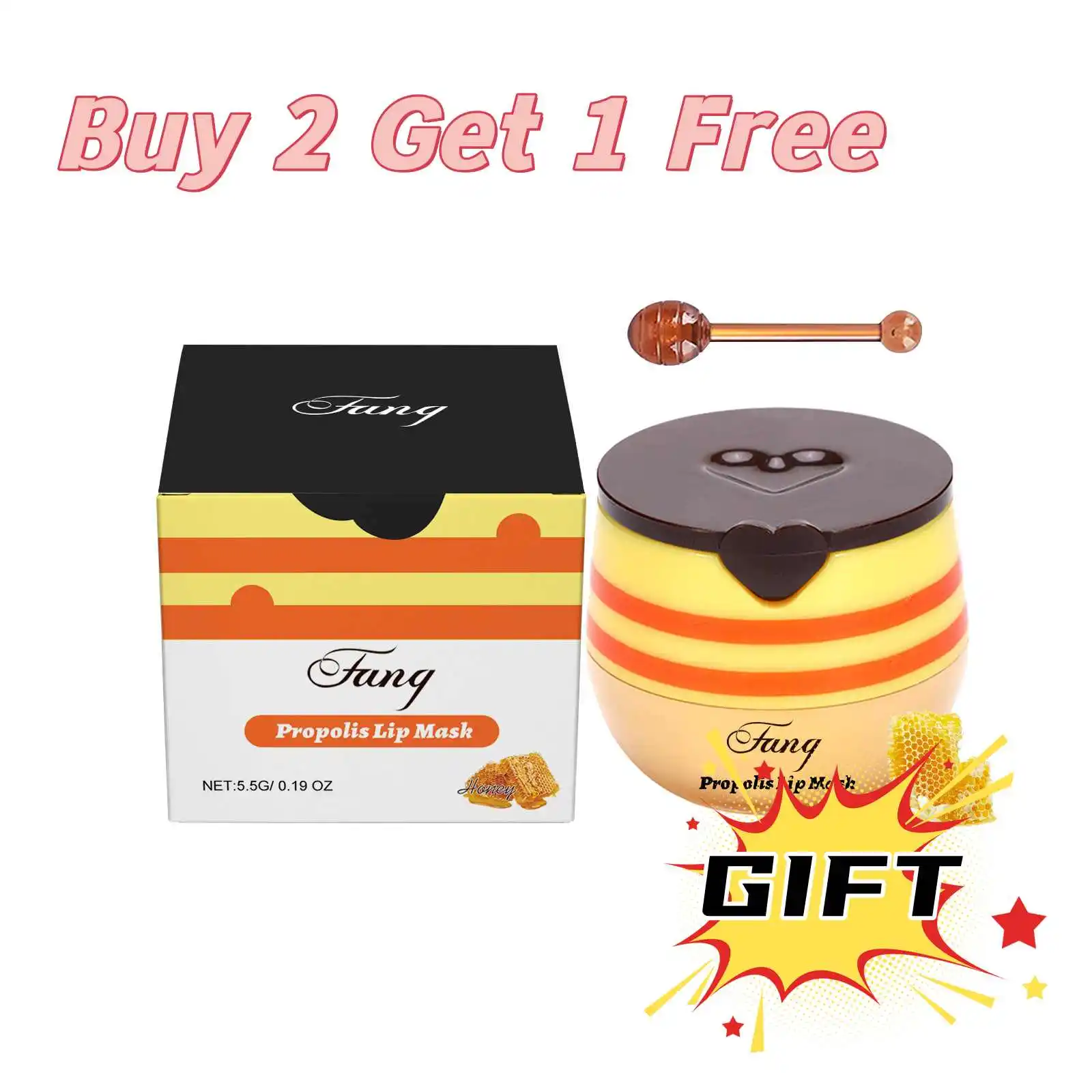 

Набор медовых кремов для губ с инструментами, стойкий блеск, нелипкий, стойкий, увлажняющий для темных ночных губ, увлажняющие маски