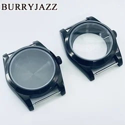 BURRYJAZZ 36mm 40mm Case NH34 NH35 NH36 NH38 NH70 PT5000 ETA2824 Watch Case Black Waterproof With Sapphire Crysta