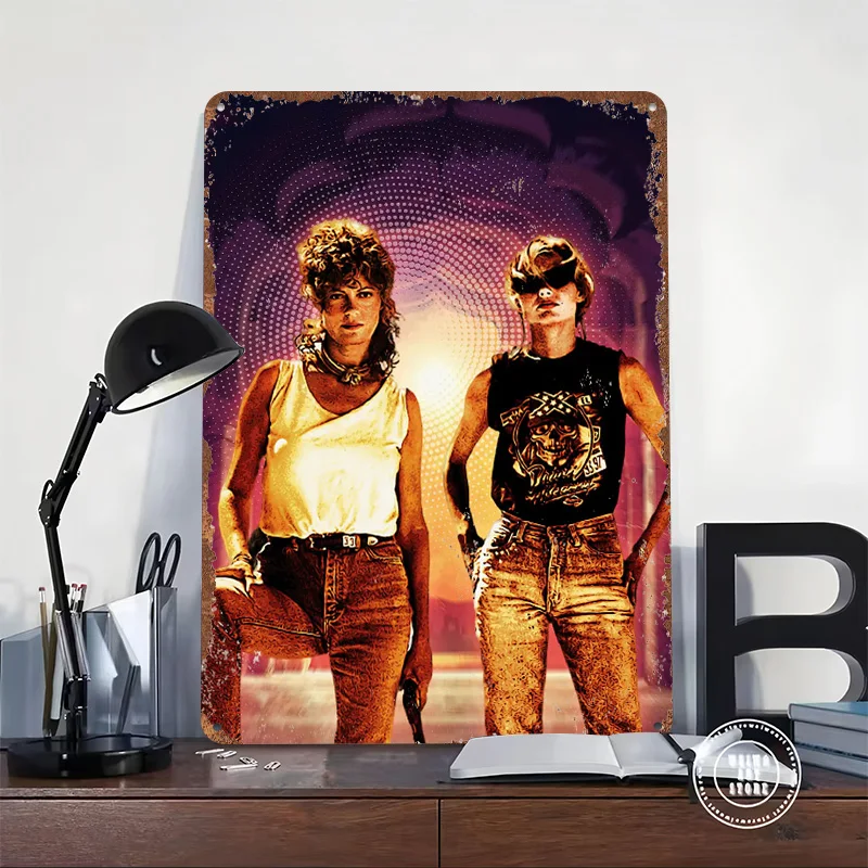 Thelma and Louise Printed Poster Customized Retro Wall Art Vintage Metal Tin Signs for Home Bed Room Decoration Cozy Desk Decor
