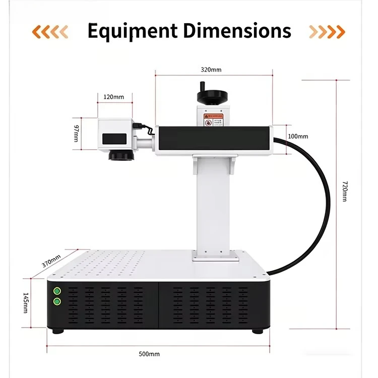 New 20W 30W 50W Desktop CNC Fiber Marking Machine Rotary Device DXF/AI/PLT/BMP Deep Engraving Metal Steel Aluminum