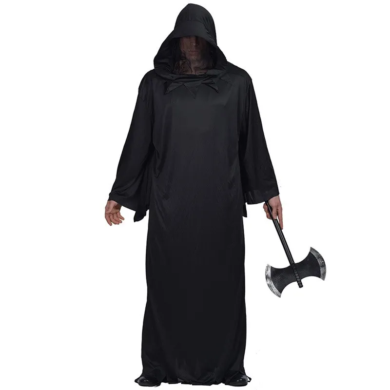 

Halloween Costume Cool Black Robe Warrior Cospaly Props Outfit Women's Ethnic Stage Clothing Spring 2018 No Brand