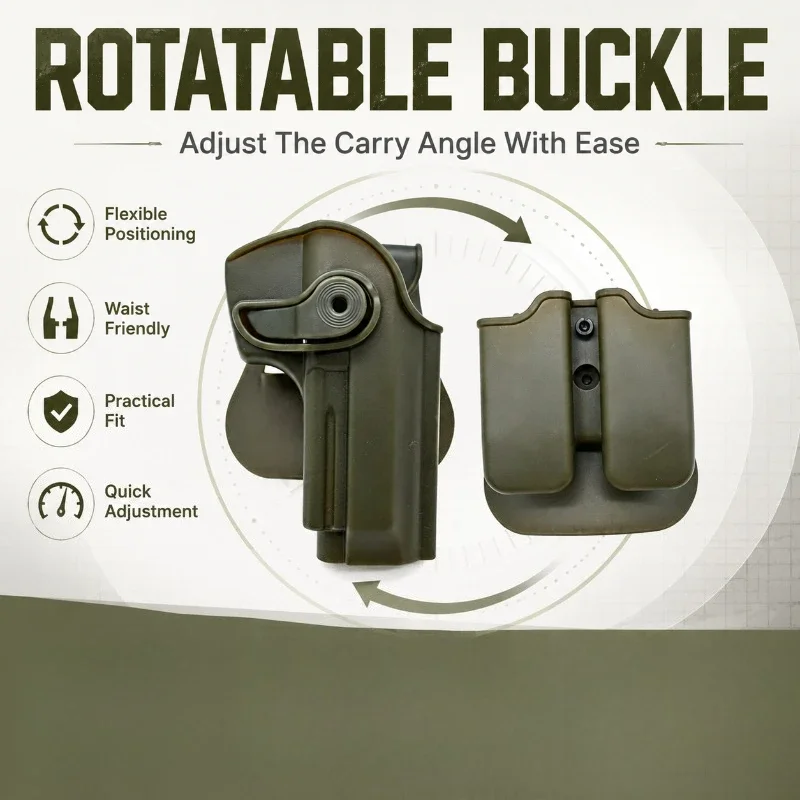 Anti-drop Waist Protective Sleeve Set Rotatable Belt Bracket Case With Lightweight Double Storage Pouches