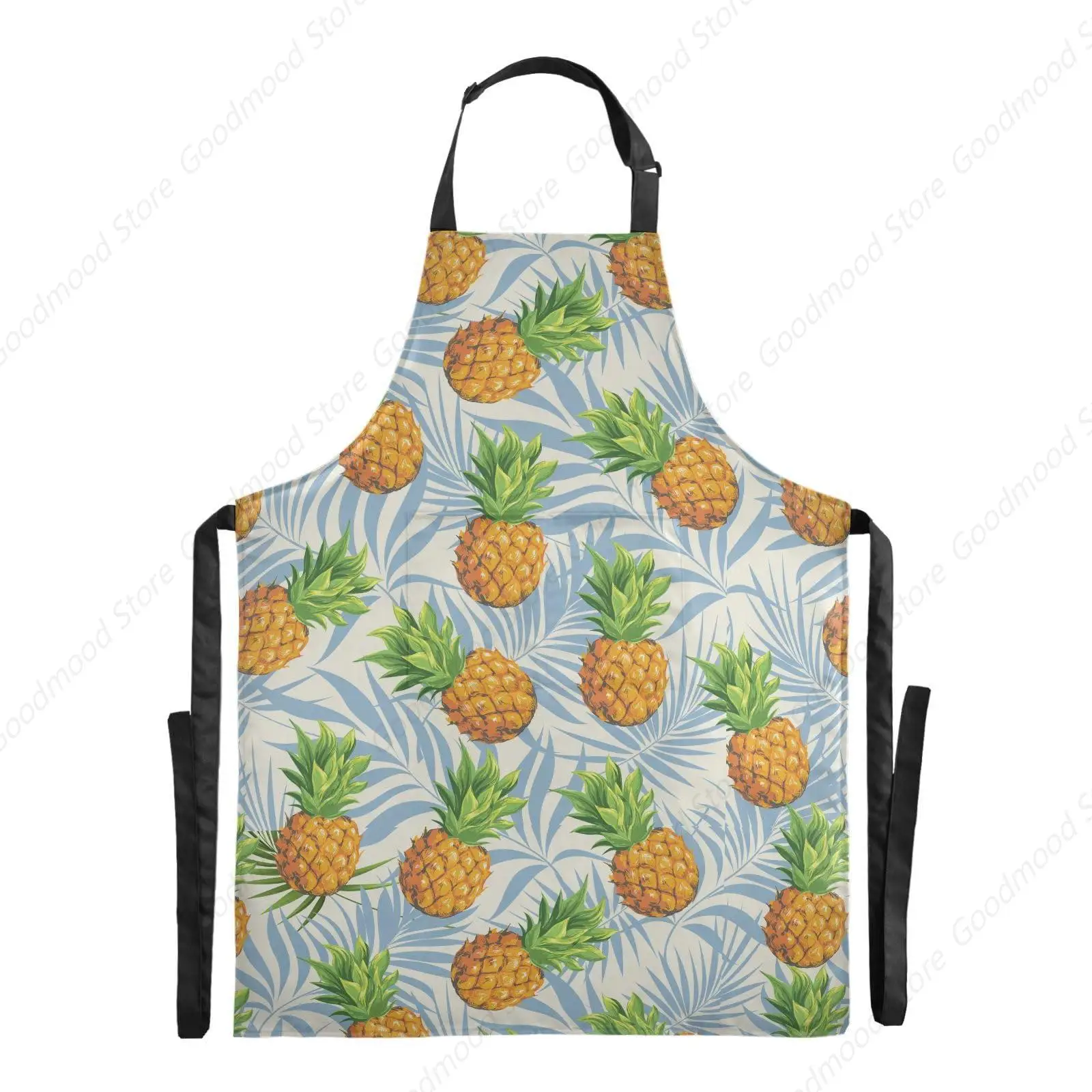 Fall Scarecrow Waterproof Apron With Pockets, Autumn Thanksgiving Pumpkin Maple Burlap Kitchen Chefs Bib Cooking BBQ Grill