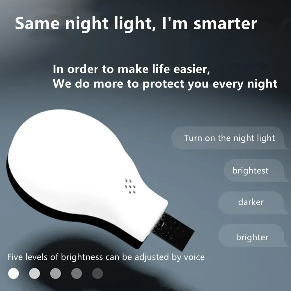 Home Smart AI Voice Remote Control USB Night Light Controlling Infrared Function Air Conditioner TV Fan Lighting No Need  WiFi