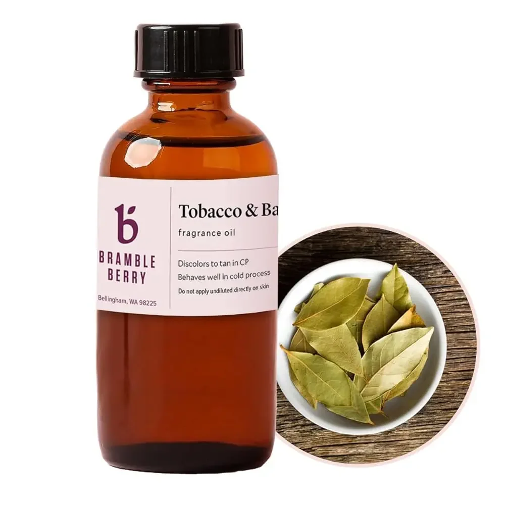 

Ароматическое масло с запахом табака и лаврового листа, 2 унции | Откровенный землистый мужественный аромат для мыла, свечей, масла для бороды и средств по уходу за кожей | Безопасный для кожи, V